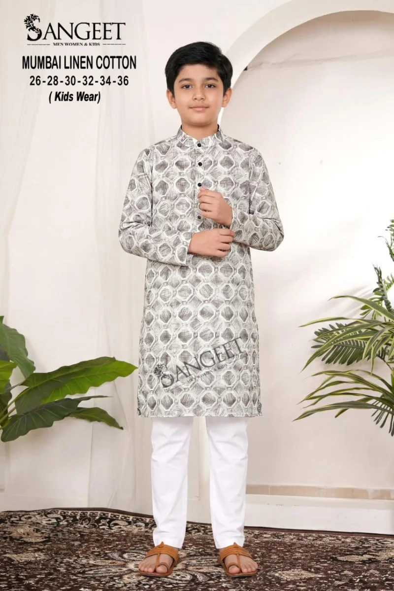 Sangeet Rayon Classic Rayon Kids Long Kurta Full Sleeves